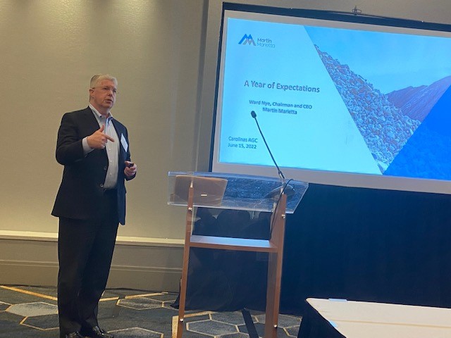Ward Nye, Chair of the Board, President and CEO of Martin Marietta and Chair of the Board of the American Road & Transportation Builders (ARTBA)