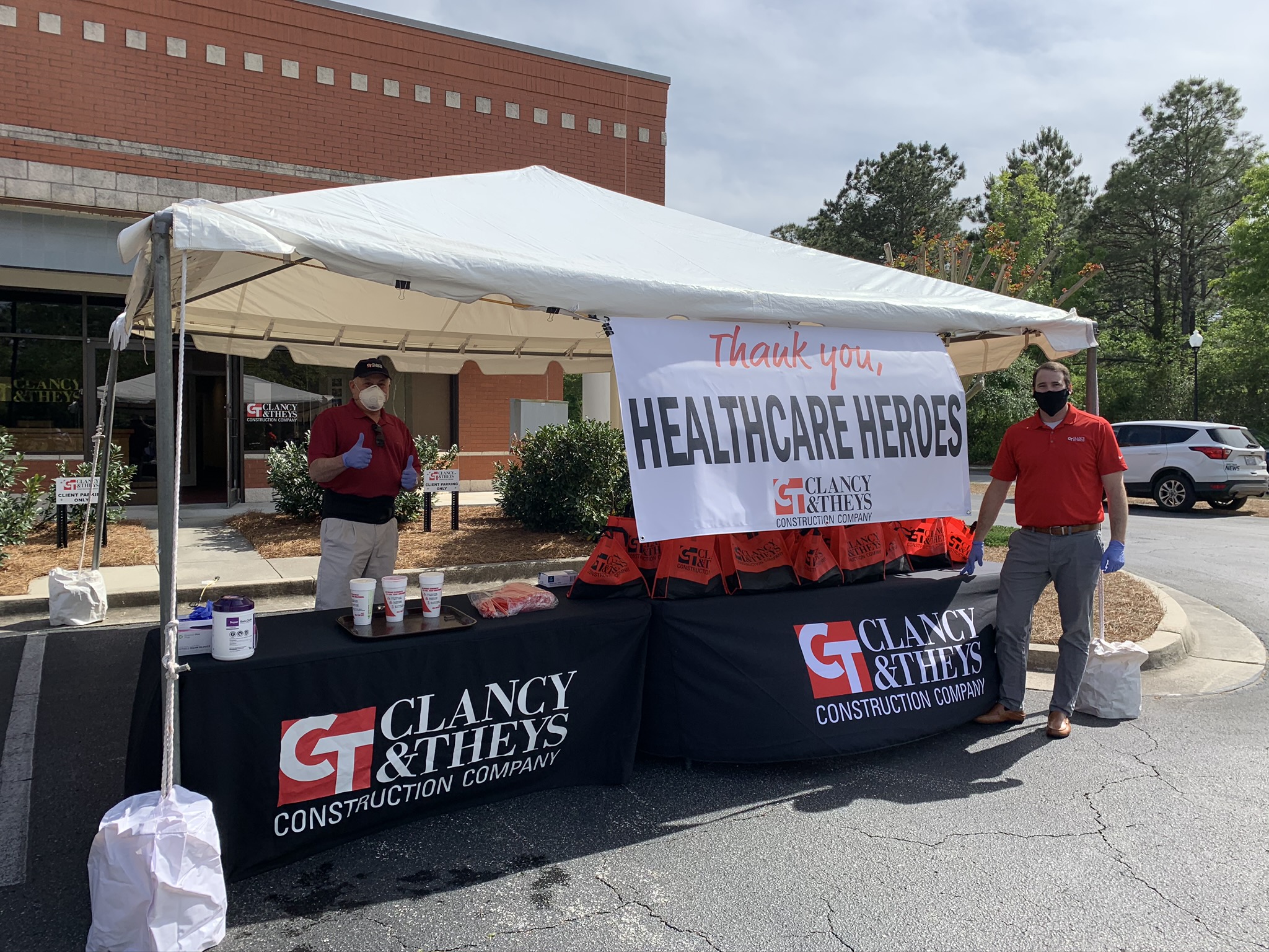 Clancy & Theys Delivers Care Packages to Health Care Workers