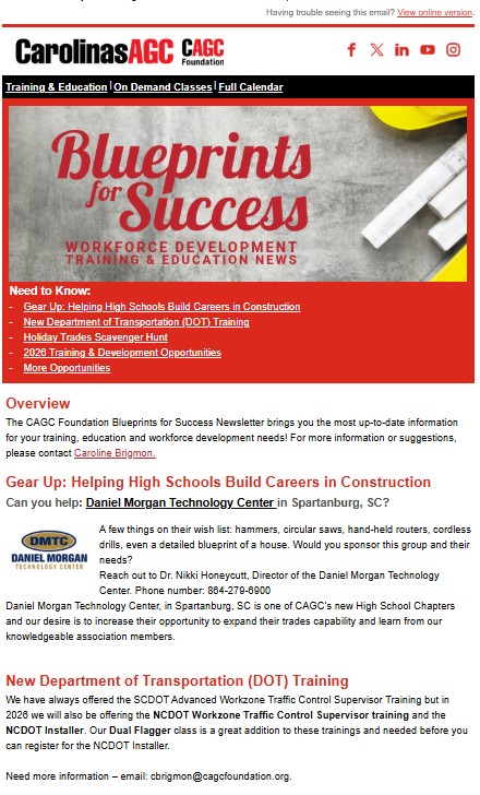 Blueprints for Success