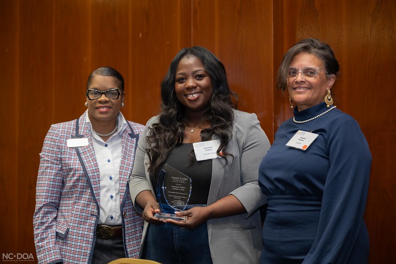 CAGC Foundation CBA Graduate Dannesia Pullen, Pullen Boy Hauling, received the Historically Underutilized Business (HUB) Firm Award for Excellence