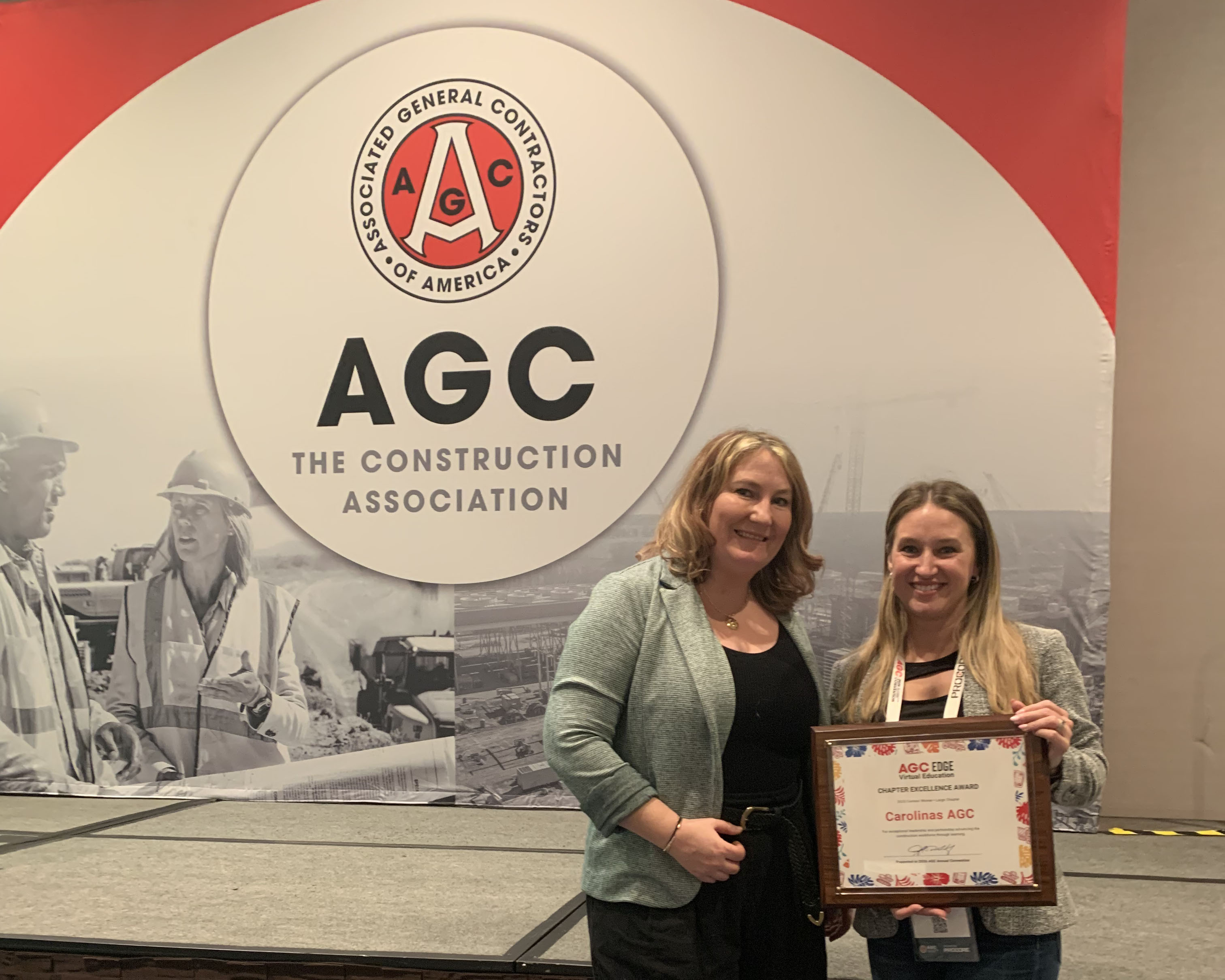 Mari Bush received award on behalf of Carolinas AGC