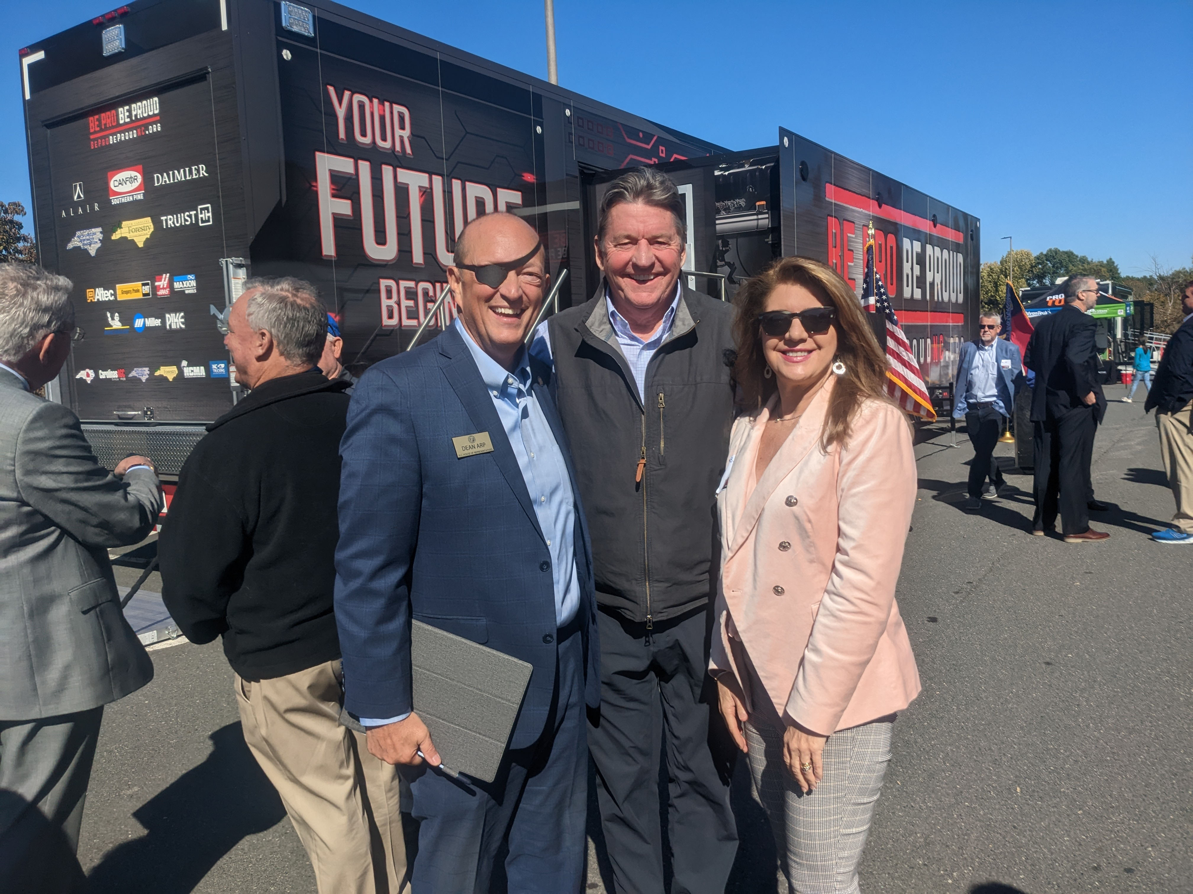 Dean Arp, Dave Simpson and Betsy Bailey