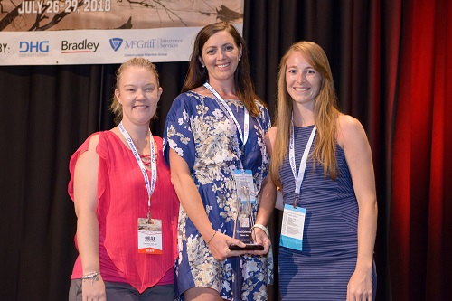 Traci Griswold Receiving Top Young Leader Award
